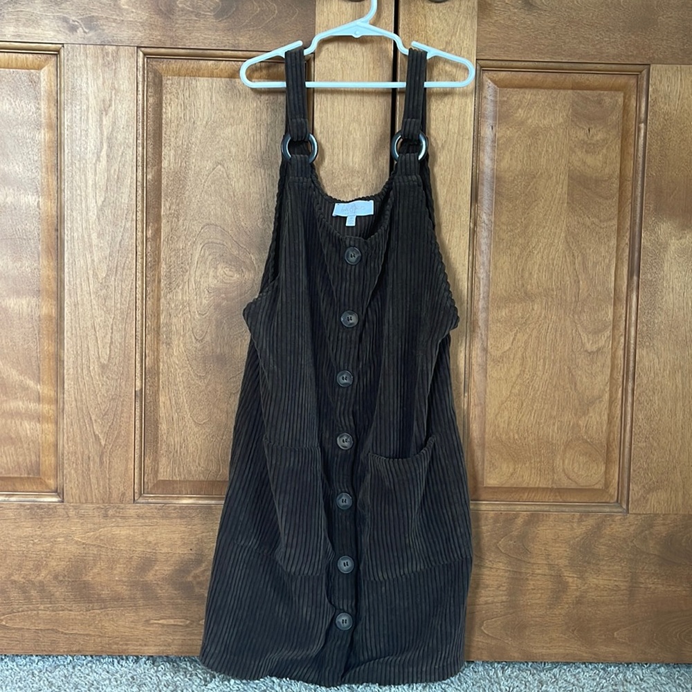 Brown Corduroy Overalls - XS